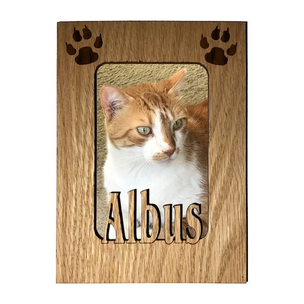 Paws or Claws Cut Out Name Insert Mats for your Pet's Photo  Wood Name Mats for Dogs and Cats