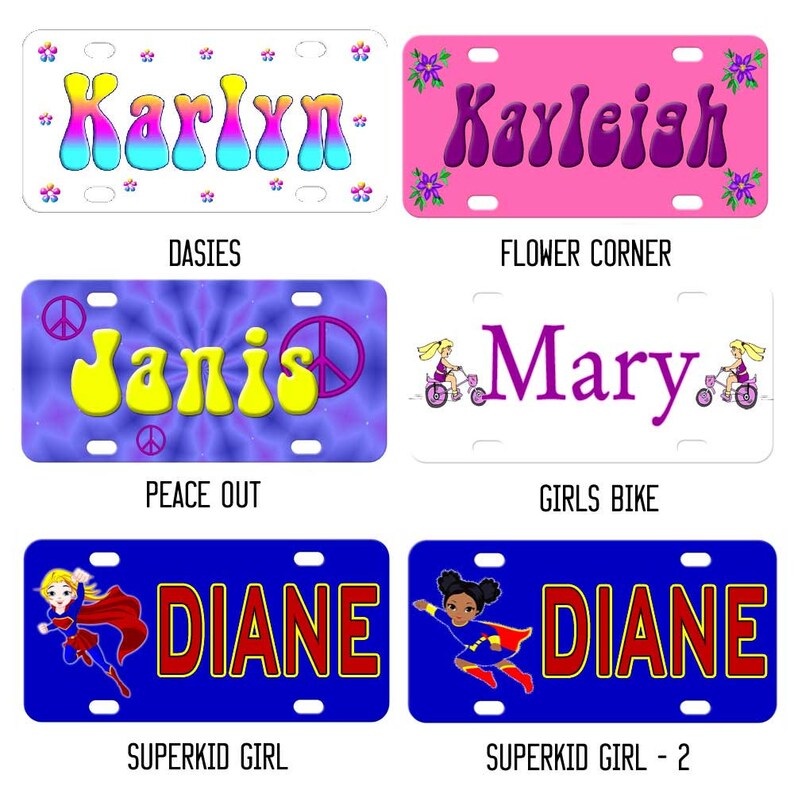 thumbnail image 2 of Pink Camo Bicycle License Plate For Girls – Customize Your Text & Colors! Small 2.75x4.5 Aluminum Vinyl 2 of 6