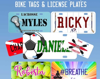 Custom Sports License Plate – Personalized Name Tag for Bike, ATV