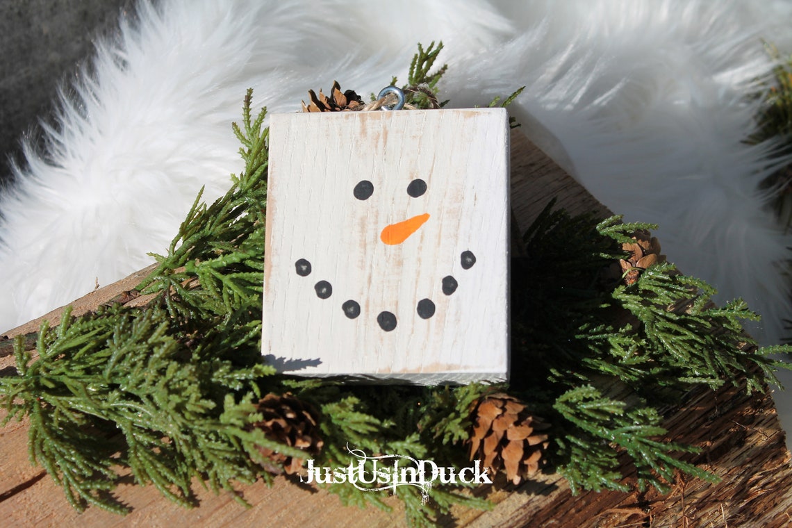 Adorno de muñeco de nieve. Bandeja de muñeco de nieve de | Etsy