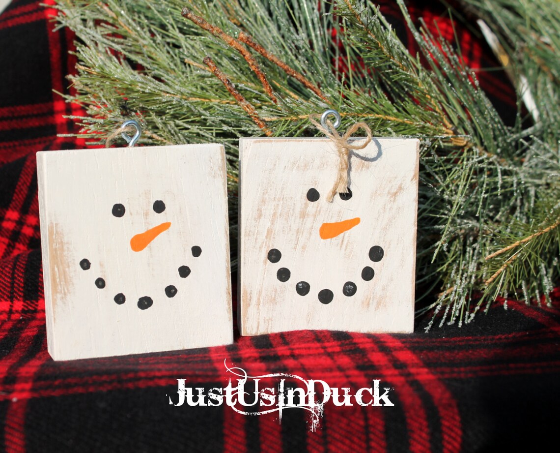 Adorno de muñeco de nieve. Bandeja de muñeco de nieve de | Etsy