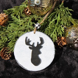 Woodland Deer Ornament, Buck, Forest Animal, Christmas, Hunting ornament, Gifts for him, Rustic Xmas, Cabin theme, Lodge decor, gift idea