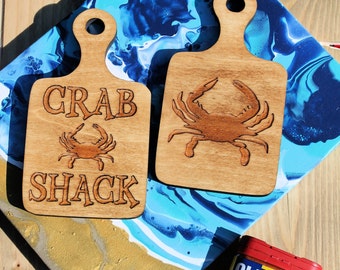 Choice Crab cutting board, Crab shack, 6", Personalized, Maryland gift idea, tiered tray, tiered tray styling, kitchen decor, beach, seafood