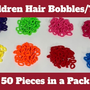 50 Pcs Baby Hair Bobbles: Soft Elastic Hair Ties
