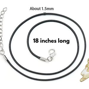 Adjustable Black Wax Cord Necklace: 18&#39;&#39; DIY Jewelry