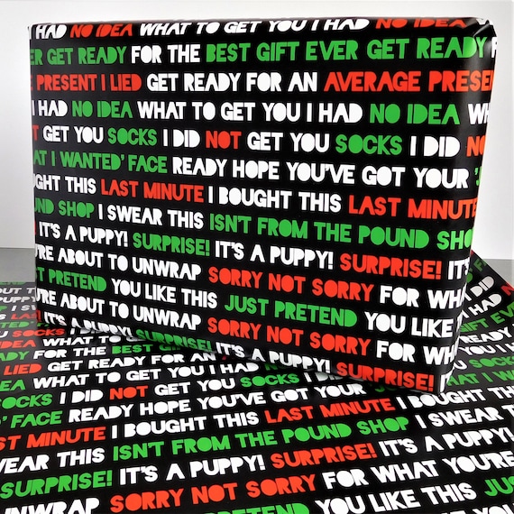 funny xmas wrapping paper