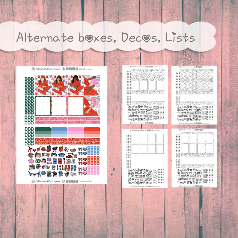 ECLP 6p Kit: Winter Tale Printable Planner Stickers Erin Condren ...