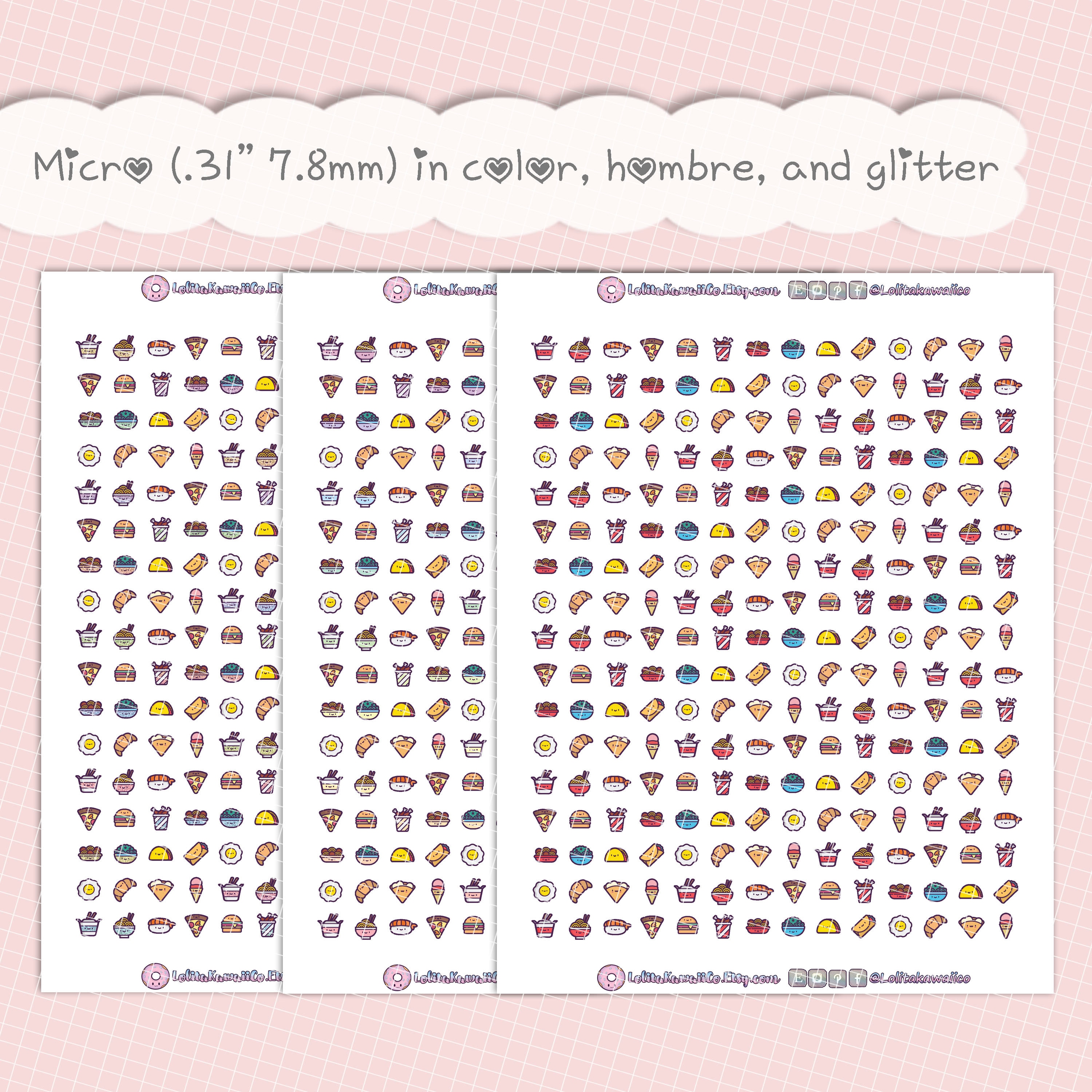 Cute food Sticker pack Printable stickers for kids (2497339)