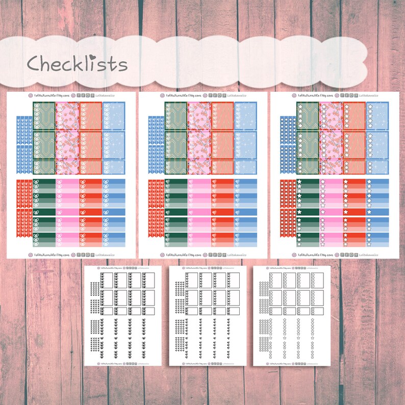 ECLP 6p Kit: Winter Tale Printable Planner Stickers Erin Condren ...