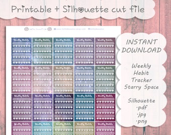 THP Printable Hydration Trackers ~ Galaxy Stars Collection || Planner ...