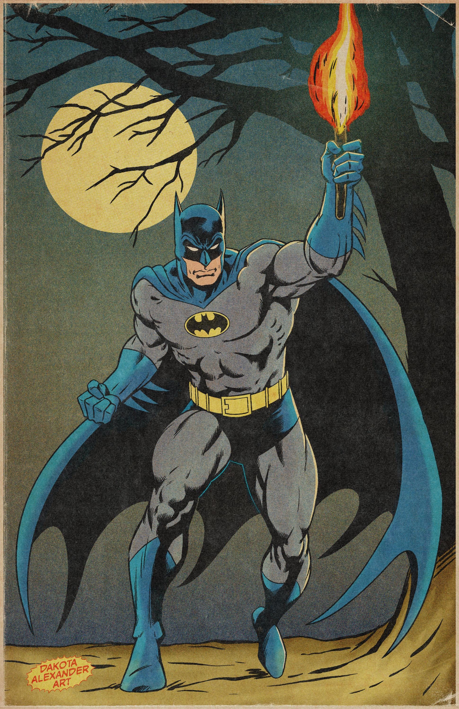 Bronze Age Batman With Torch - Etsy