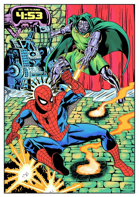スパイダーマン vs ドクター・ドゥーム - Etsy 日本