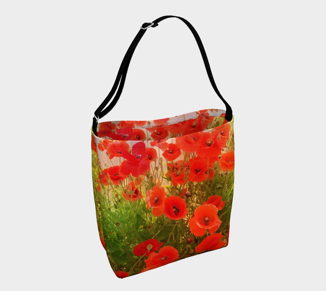 Poppies Inside and Out, Matching Photos, Stretchy, Roomy Shopping