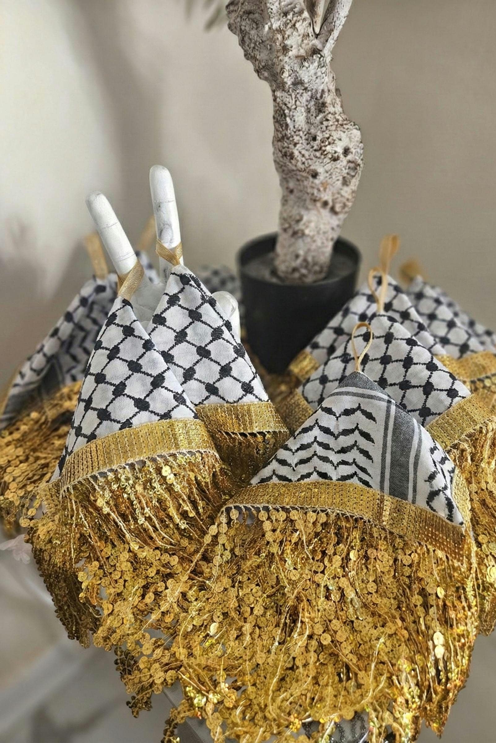 Beige Palestinian Tatreez Khirka Accessories – LaFarrahBoutique main image 2