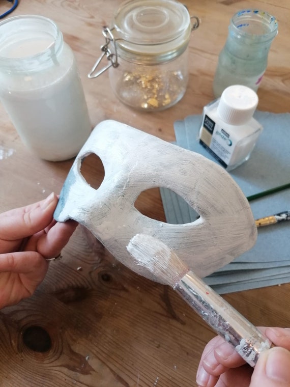 Bauta/casanova Mask - White - Venetian Mask - Etsy