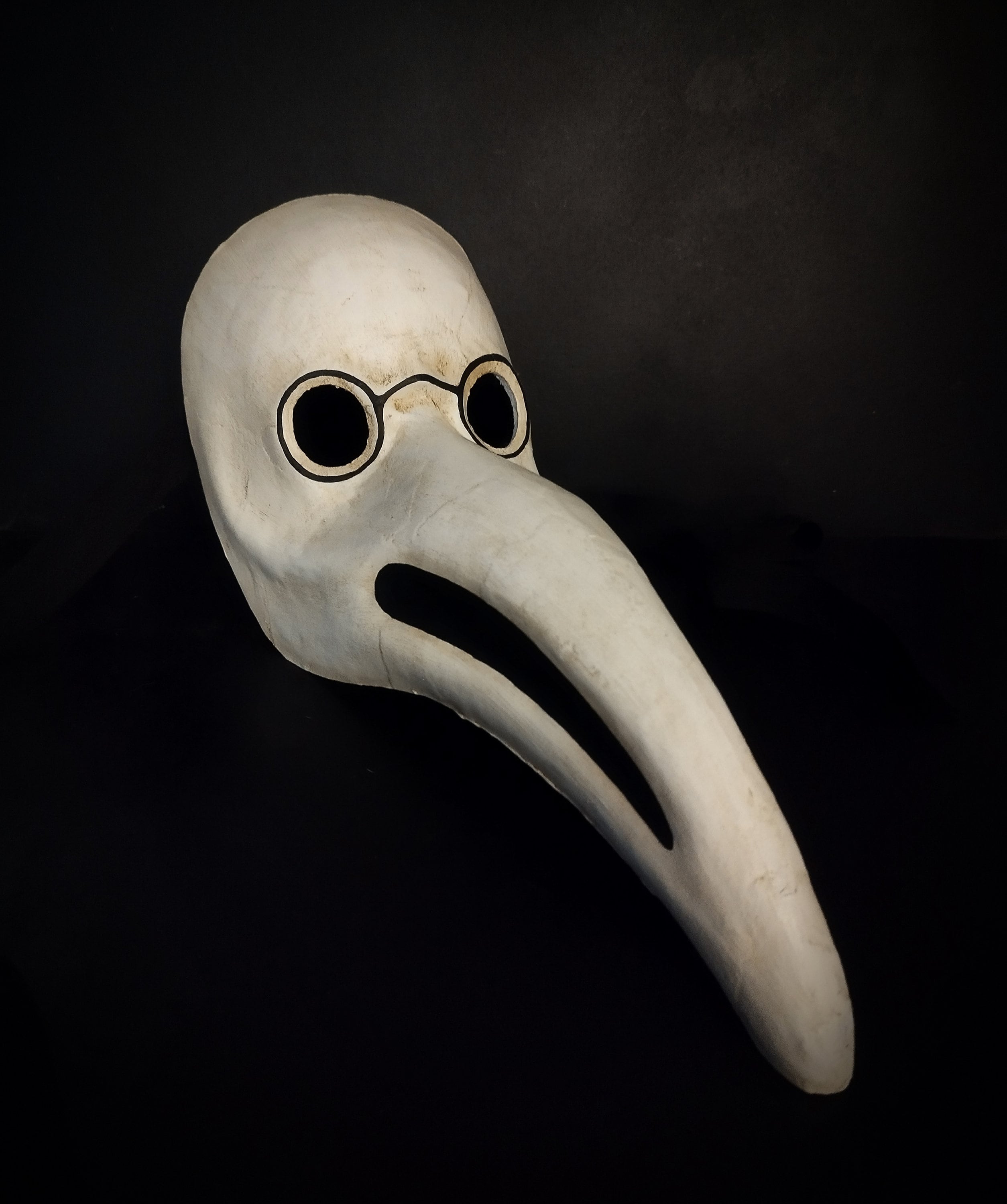 Handmade Paper Mache Plague Doctor Mask: Venetian Masquerade Mask