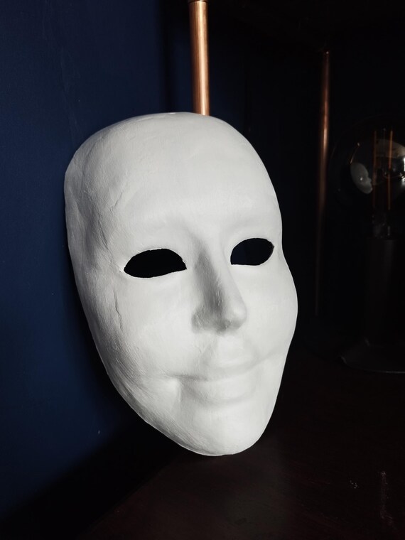 Plain White Mask - Etsy