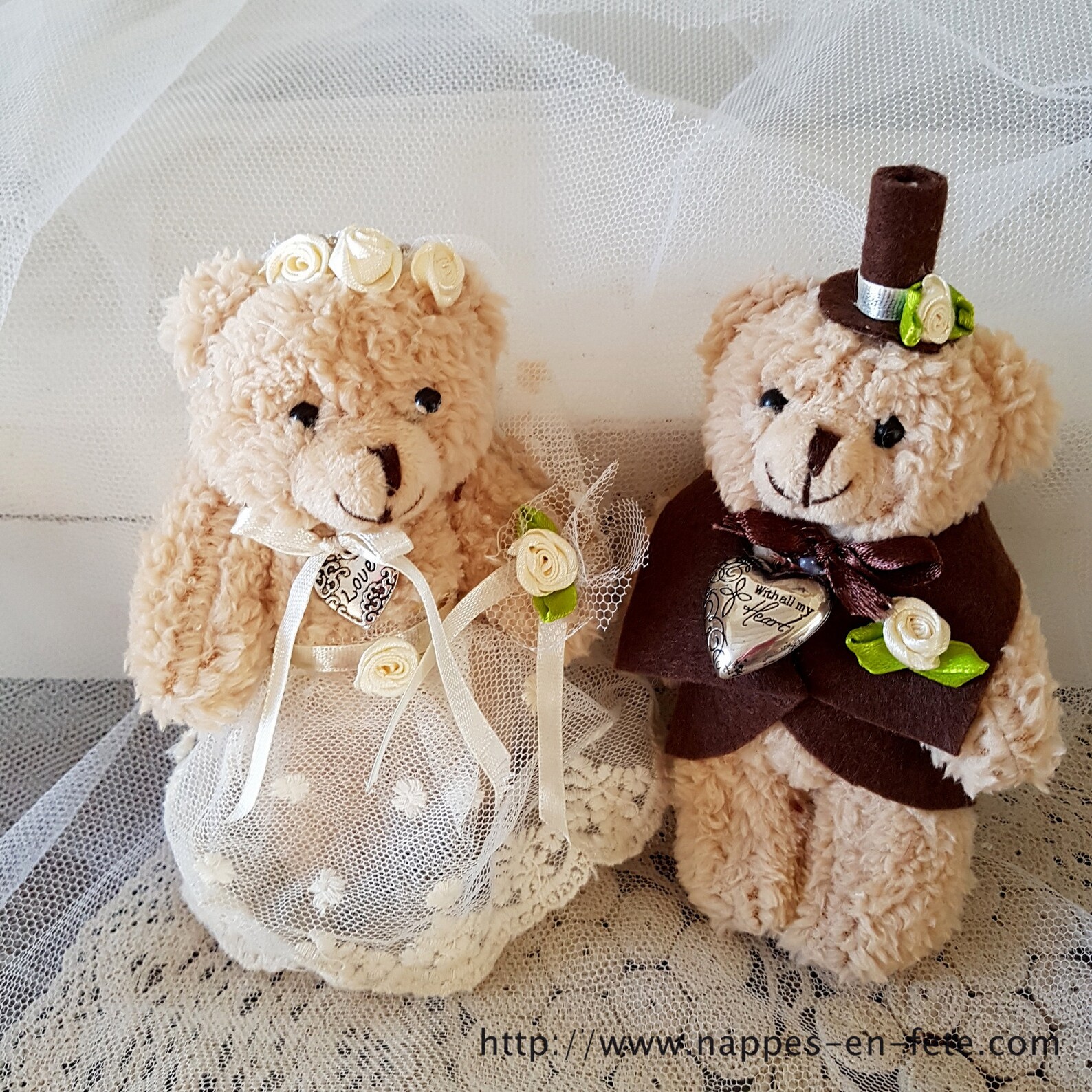 Nounours ou lapins en peluche de mariage pour décoration Etsy France