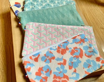 Foldable and reversible tissue cover in block printfabric box coverinterior decorationsmall gift