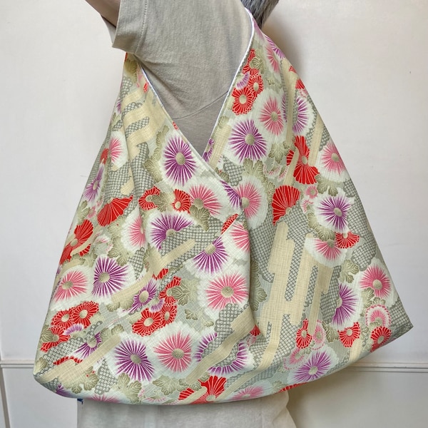 Sac AZUMA en tissu japonais traditionnel / sac origami /eco bag /sac fourre tout