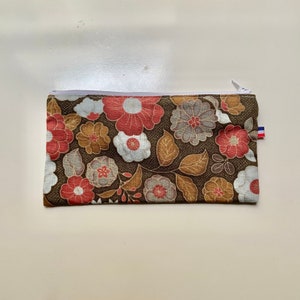 Custodia in tessuto giapponese “fiori” sfondo verde/custodia per penne/kit piatto multiuso/piccolo regalo/portaoggetti/stile giapponese