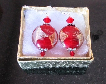 Red Bead Earrings