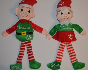 Personalized Christmas Elf, Personalized Christmas Elves, Christmas elf plush toy, custom Christmas elf toy, personalized Christmas elf toy