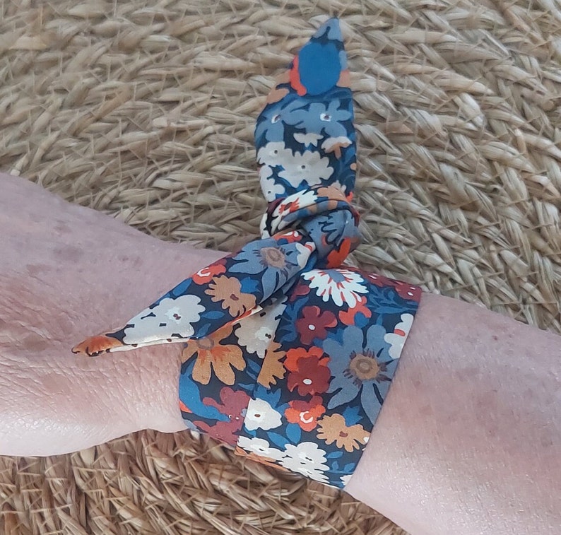 BRACELET montre foulard femme tissu pour cadran montre tissu soie Liberty image 8