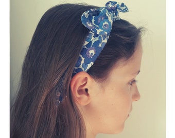 Bandeau headband cheveux fille bandeau à nouer taille ajustable tissu Liberty headband bebe mariage bandeau cheveux femme