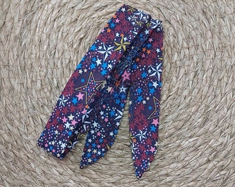 Fabric bracelet scarf for watch to tie liberty adeladja wish royal blue