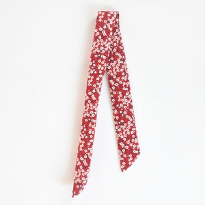 BRACELET montre foulard femme tissu pour cadran montre tissu soie Liberty Mitsi valeria rouge