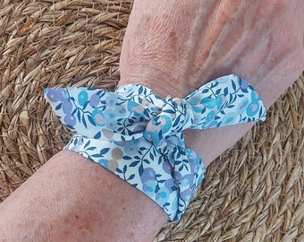Foulard femme bracelet tissu pour montre à nouer bracelet Liberty wiltshire lavander
