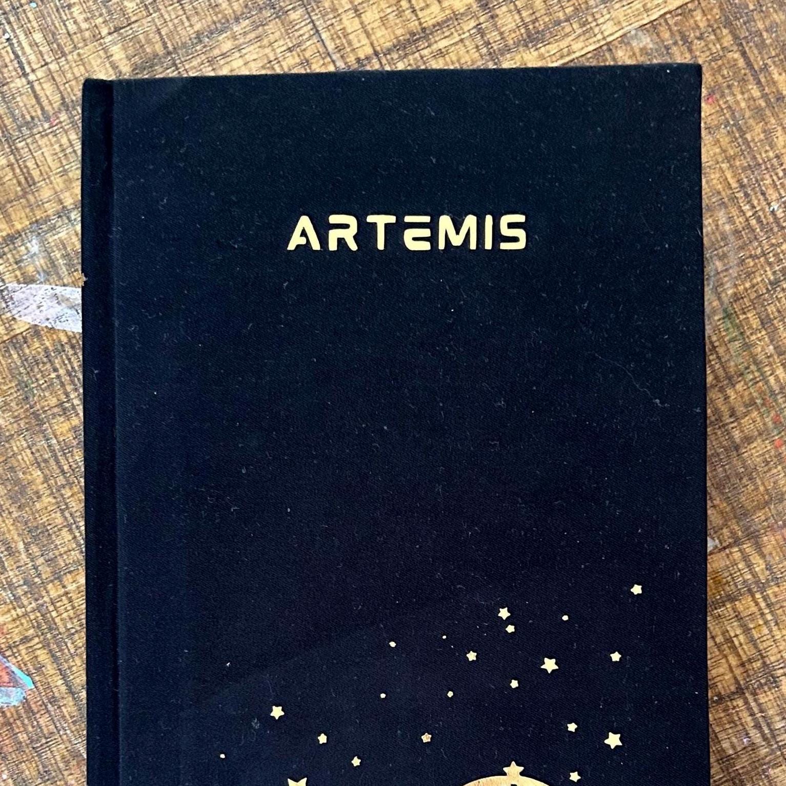 Artemis Hardcover Deluxe Edition, by Andy Weir |rebind, Cloth