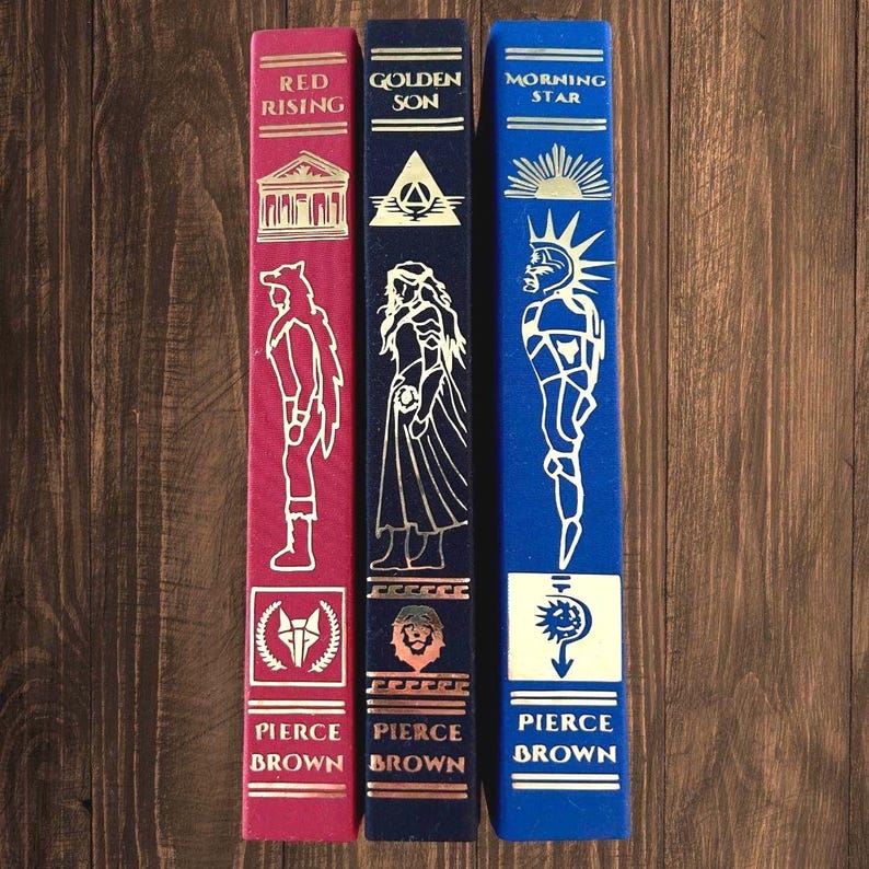 Red Rising Trilogy by Pierce Brown, Handmade Hardcover Deluxe Edition image 1