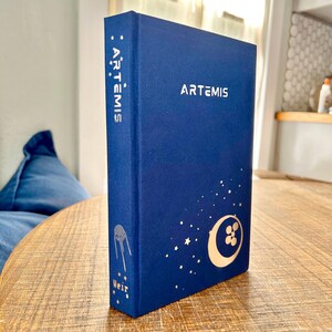 Artemis Hardcover Deluxe Edition, by Andy Weir |Rebind, Cloth bound, Rebound Books, Handmade|