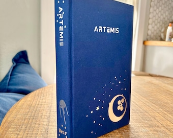 Artemis Hardcover Deluxe Edition, by Andy Weir |Rebind, Cloth bound, Rebound Books, Handmade|