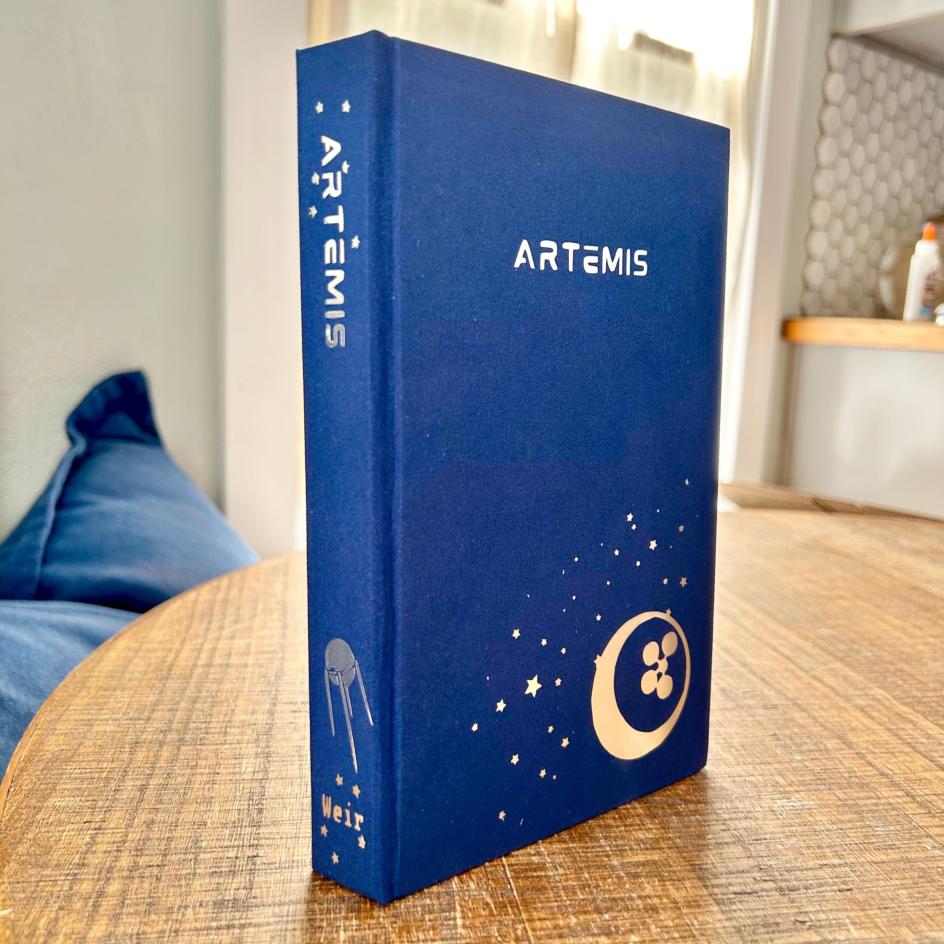 Artemis Hardcover Deluxe Edition, by Andy Weir |rebind, Cloth
