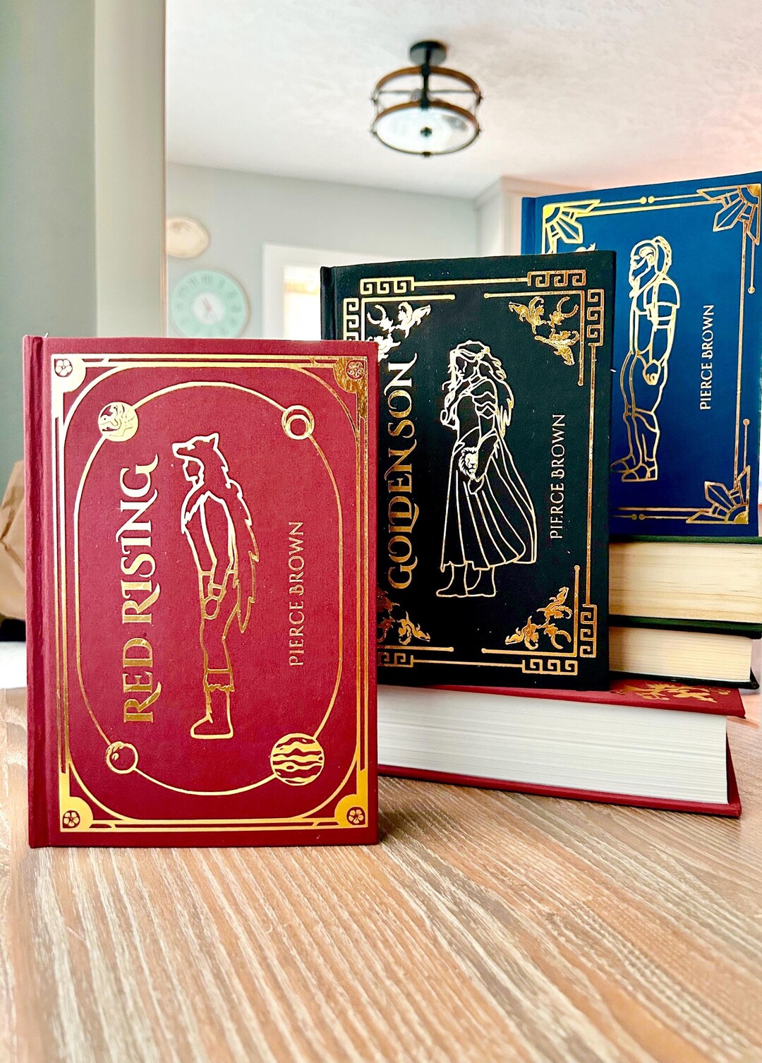 Red Rising Trilogy by Pierce Brown: Handmade Rebound Hardcover Deluxe ...