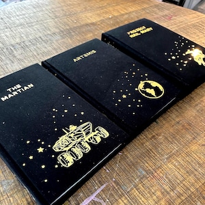Andy Weir Hardcover Deluxe Edition Set |The Martian, Artemis, Project Hail Mary |Rebound Books, Handmade|