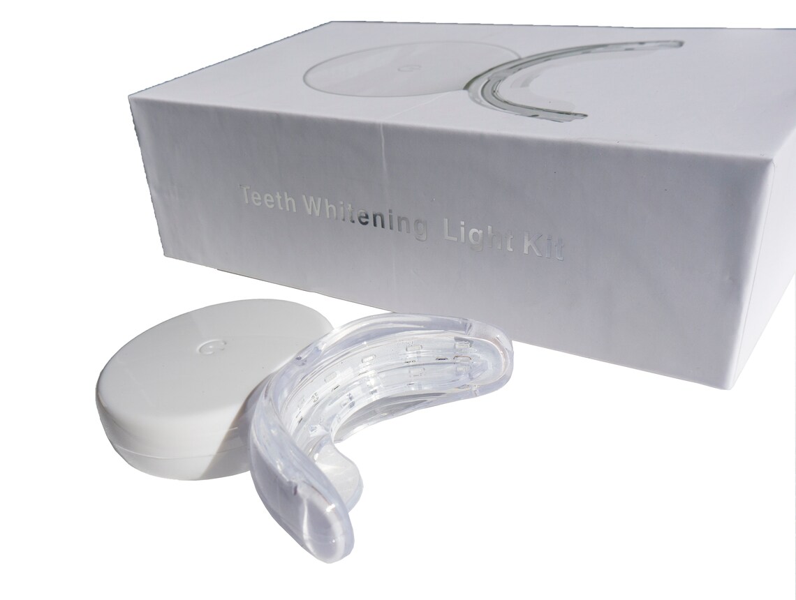 Teeth Whitening Kit With Blue LED Light Wireless Charging Etsy