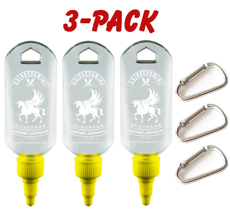Sriracha Mini Hot Sauce Keychain Bottle 3pack 1.7oz sauce Etsy Canada