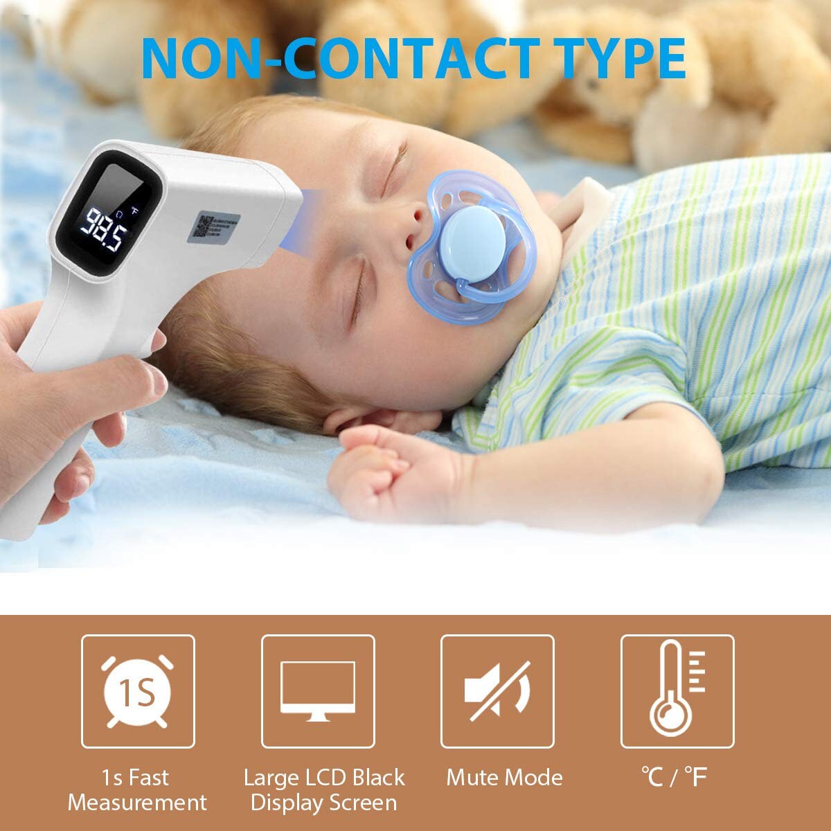 Femometer Touchless Thermometer for Adults and Kids, Non Contact