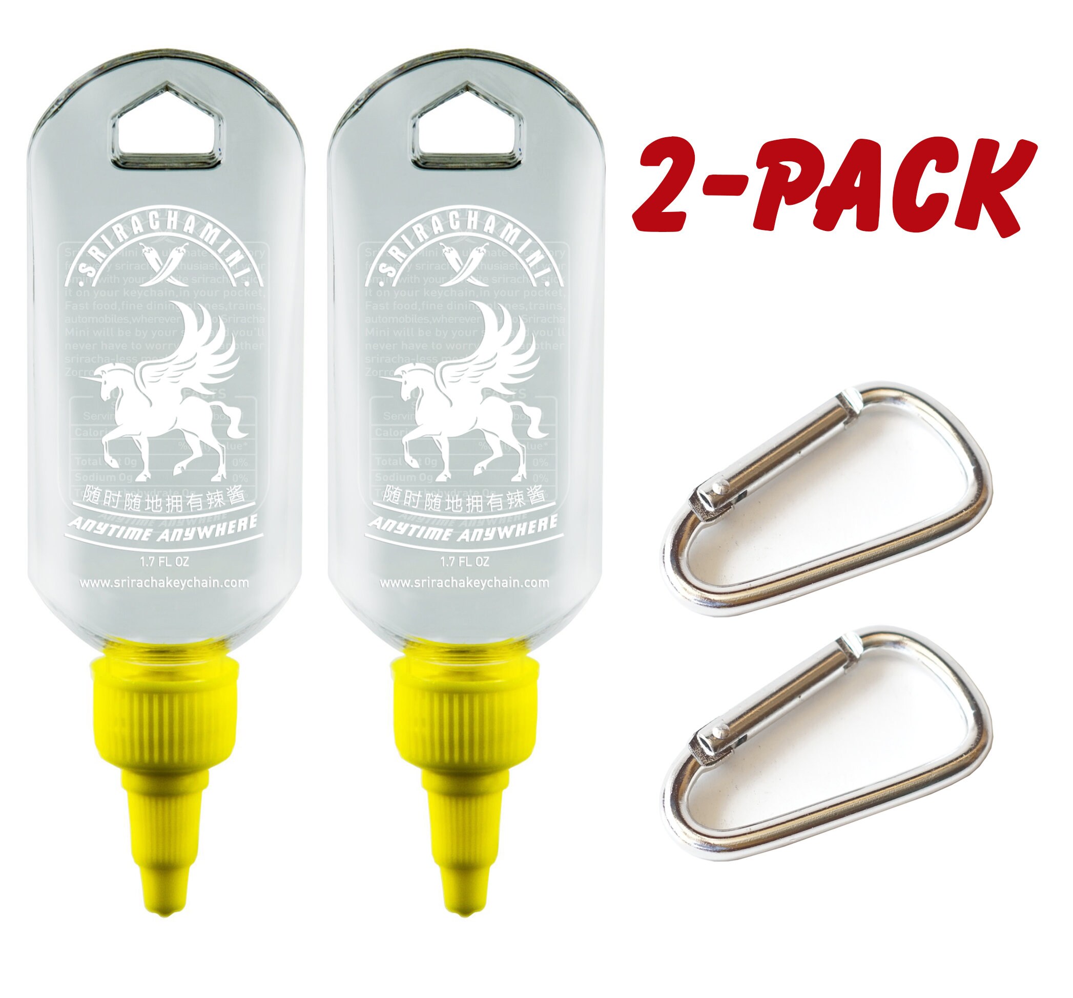 Sriracha Mini Hot Sauce Keychain Bottle 2pack 1.7oz sauce Etsy