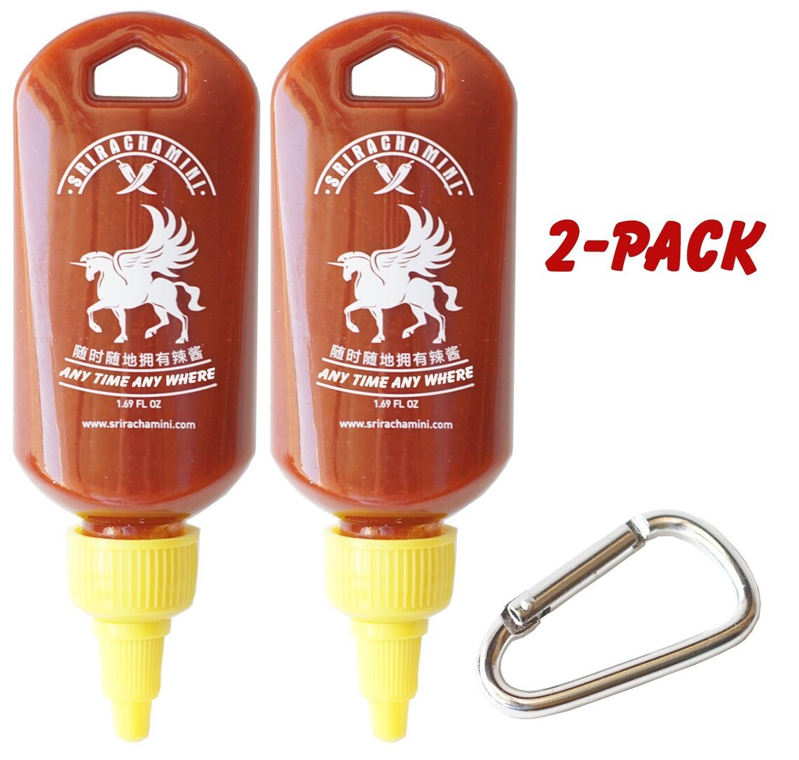Sriracha Mini Hot Sauce Keychain Bottle 2pack 1.7oz sauce Etsy