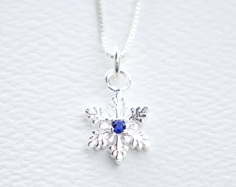 Set Gioielli Fiocco Di Neve Argento 925 Con Cristalli Bianchi Orecchini E Collana