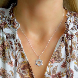 Adoptieketting, sterlingzilveren adoptie-sieraden, Adopteer moeder-kind ketting, driehoek hartketting, Moederdagcadeau, GRATIS VERZENDING