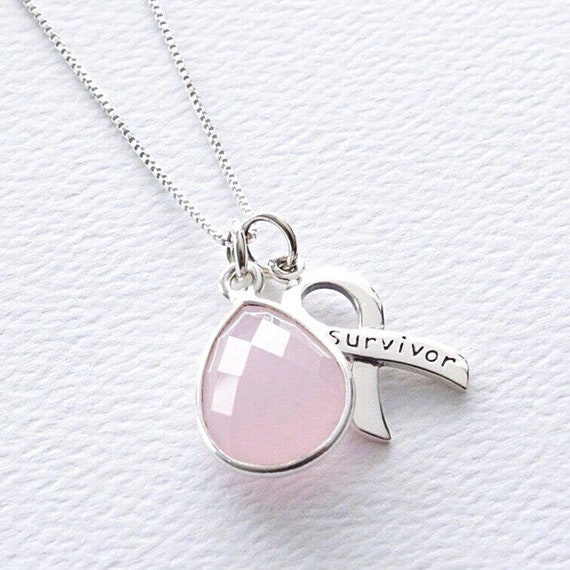 Sterling Silver White and Pink Chalcedony Necklace Sterling Silver White and Pink Chalcedony Necklace