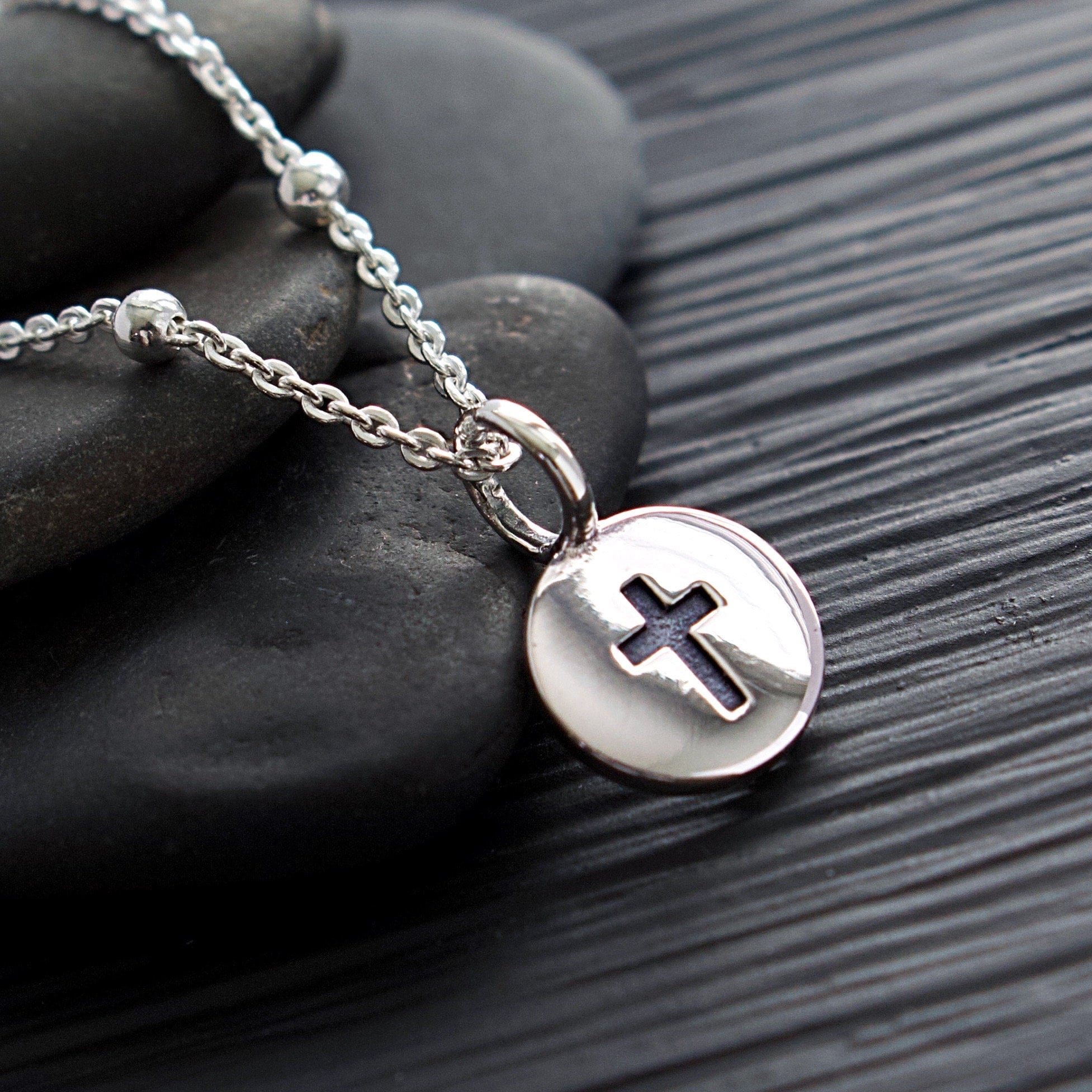 Sterling Silver Small Cross Charm Necklace, Cross Necklace, Christian Cross Round Pendant, Cross Disc, Religious Faith Jewelry, FREE SHIPPIN - Etsy Sterling Silver Small Cross Charm Necklace, Cross Necklace, Christian Cross Round Pendant, Cross Disc, Religious Faith Jewelry, FREE SHIPPIN - Etsy