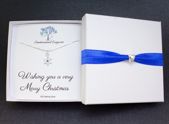 LAYCHEN Collane Con Fiocco Di Neve Blu Zaffiro Blu Autentico In Argento Sterling 925 Per Gioielli Da Sposa Con Pietre Preziose Di Smeraldo Da Donna