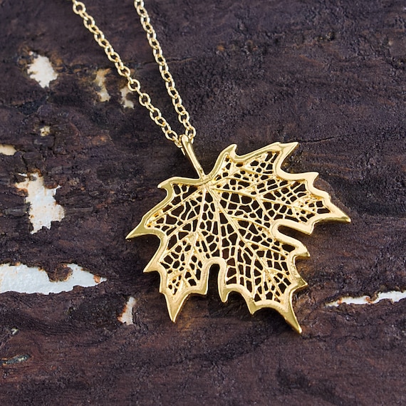 Bijoux En Feuille D'Erable Du Canada - Feuille Dorée
